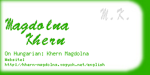 magdolna khern business card